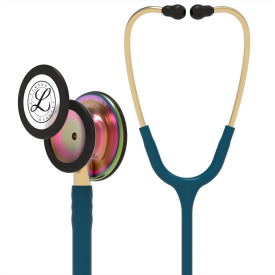 3M Littmann 5807 Gökkuşağı Çan, Karayip Mavisi Hortum Classic III Stetoskop