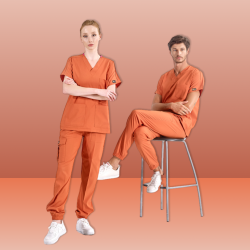 ÇİZGİ MEDİKAL Jogger Lüks Likralı Kiremit Takım