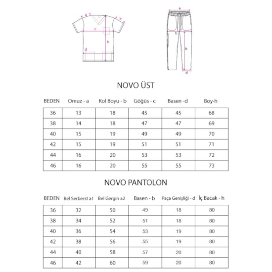 UÇAK MEDİKAL Kadın Novo Üniforma Mürdüm Takım UÇAK MEDİKAL Kadın Novo Üniforma Mürdüm Takım