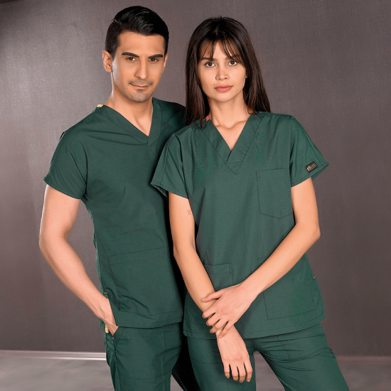 Çizgi Medikal Dr Greys Terikoton Avcı Yeşili Takım (İnce Kumaş)