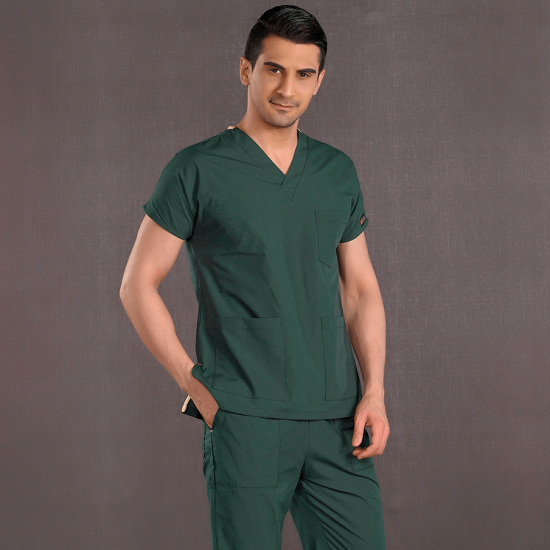 Çizgi Medikal Dr Greys Terikoton Avcı Yeşili Takım (İnce Kumaş)
