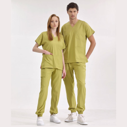 ÇİZGİ MEDİKAL Jogger Lüks Likralı Antep Fıstığı Takım