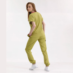 ÇİZGİ MEDİKAL Jogger Lüks Likralı Antep Fıstığı Takım