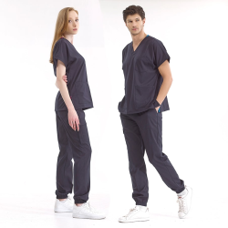 ÇİZGİ MEDİKAL Jogger Lüks Likralı Füme Takım