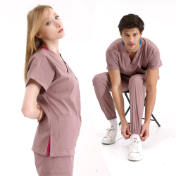 ÇİZGİ MEDİKAL Jogger Lüks Likralı Gül Kurusu Takım